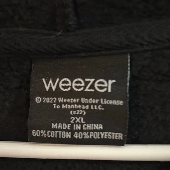 Weezer Black Hoodie with Vibrant Logo - Picture 2 of 3